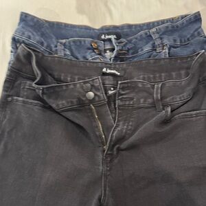 D. Jeans Black and Blue Denim Collection Set of 2